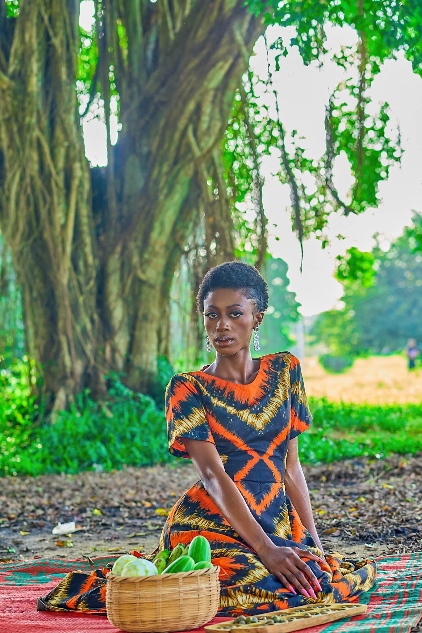 Batik long Ankara dress