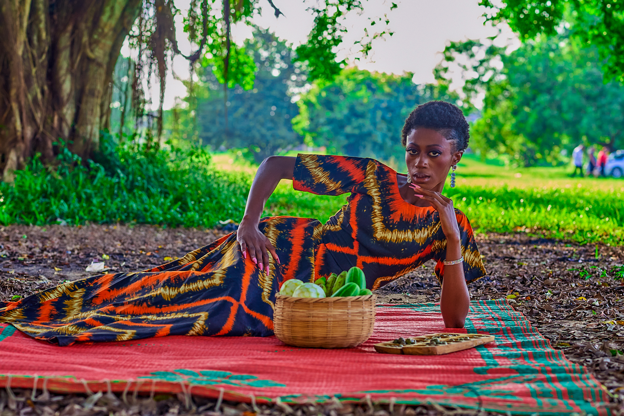 Batik long Ankara dress