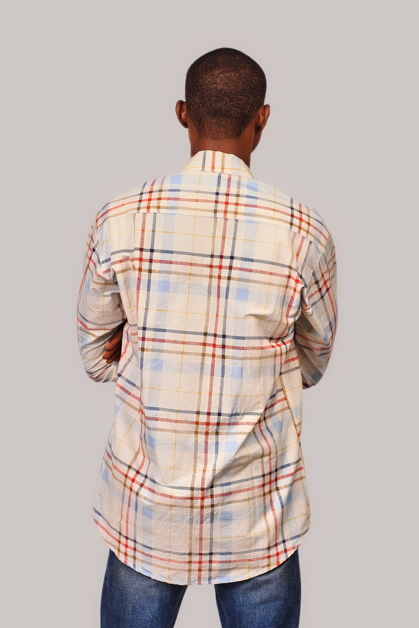Navy Blue Stripes Long Sleeves Shirt