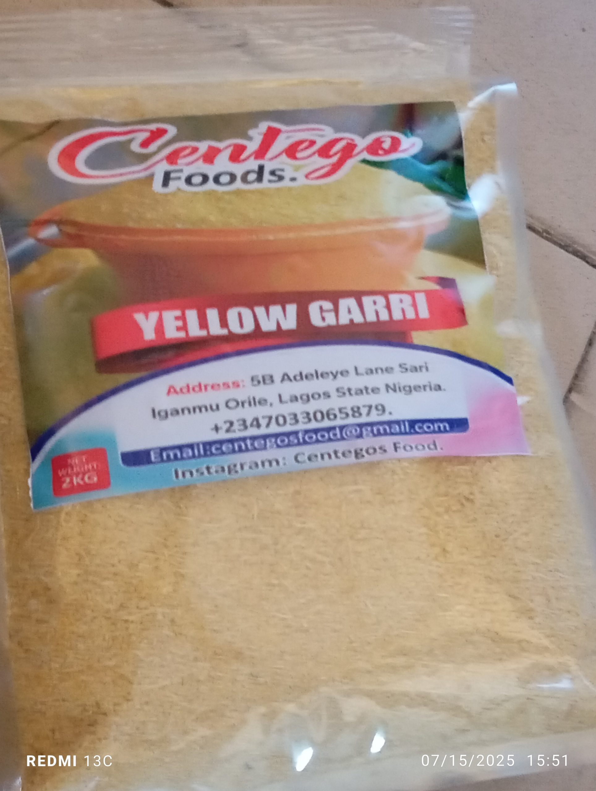 Centego Food Premium Yellow Garri