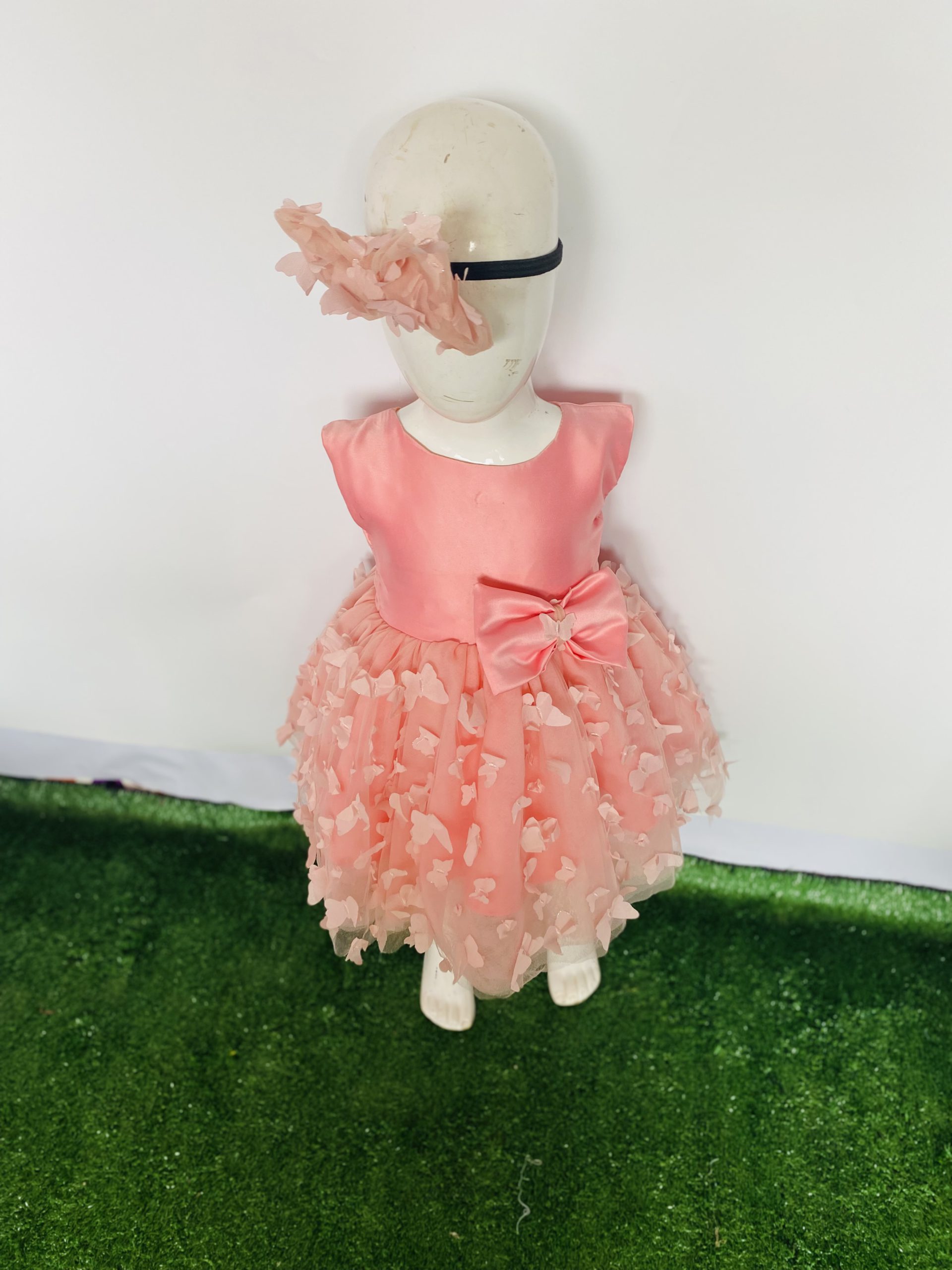 Peach baby dress