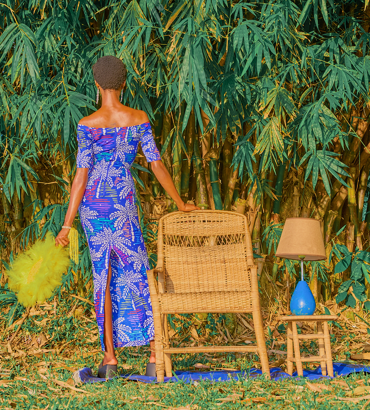 Off-Shoulder Ankara Long Dress