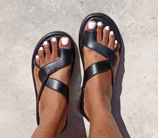 Curved/double Strapped Female Handmade Slides