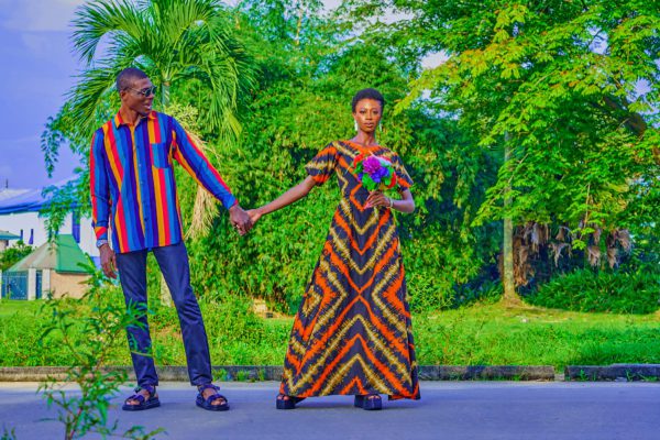 Batik long Ankara dress - Image 3