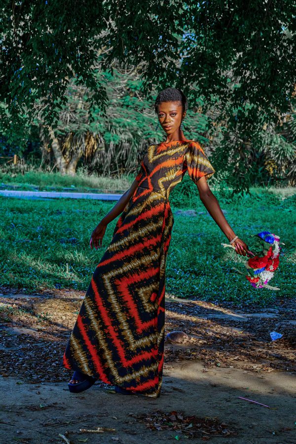 Batik long Ankara dress