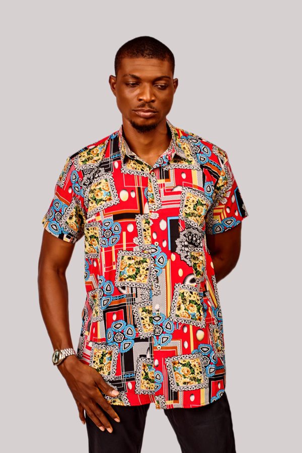 Red base vintage shirt - Image 2